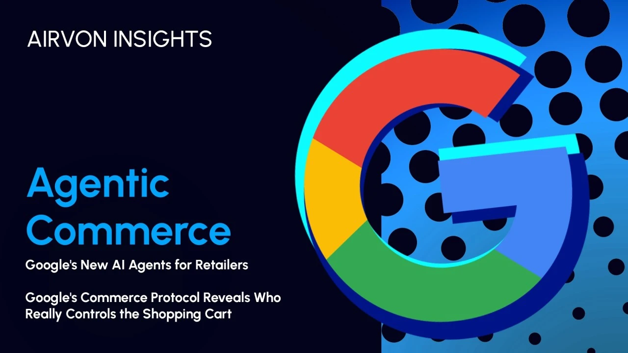 Agentic commerce concept showing Google AI controlling the shopping cart experience for retailers
