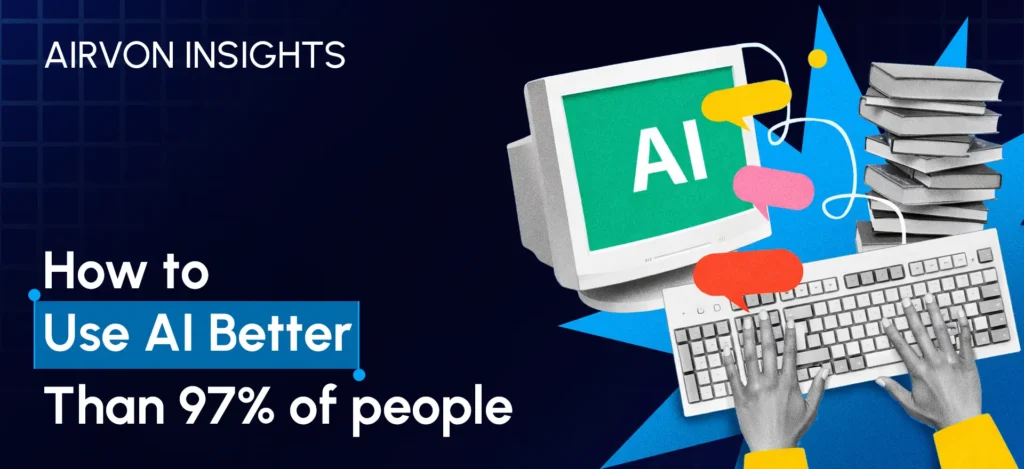 Person typing on a computer with AI screen representing smarter AI usage