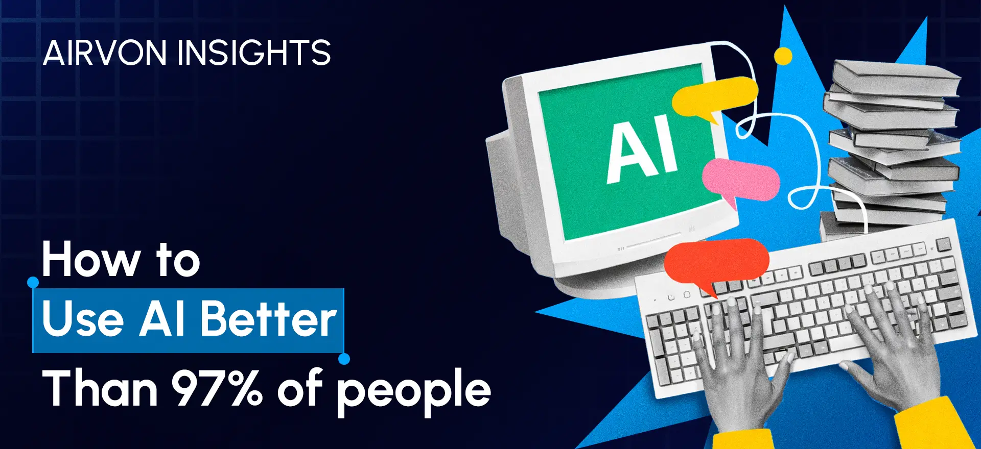 Person typing on a computer with AI screen representing smarter AI usage